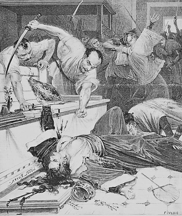 https://upload.wikimedia.org/wikipedia/commons/1/1c/Le_Journal_Illustr%C3%A9_L%60ASSASSINAT_DE_LA_REINE_COR%C3%89E_%28cropped%29.jpg